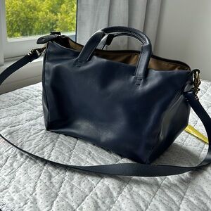 Kelsi Dagger navy blue bag genuine leather.